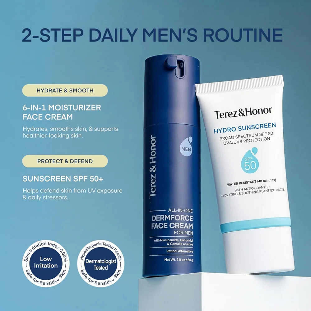 Men’s Face Cream & Sunscreen Kit — A coordinated care pairing