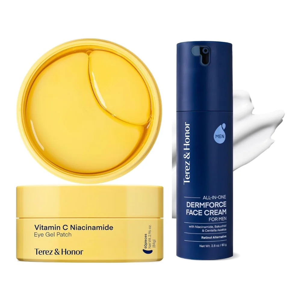 Vitamin C Eye Patches & Men’s Face Cream Duo
