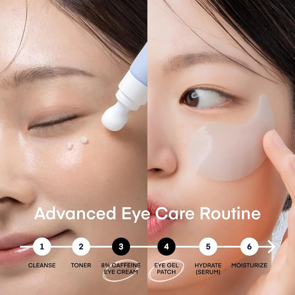 Caffeine Eye Patches & Gua Sha Eye Cream Kit, view 2